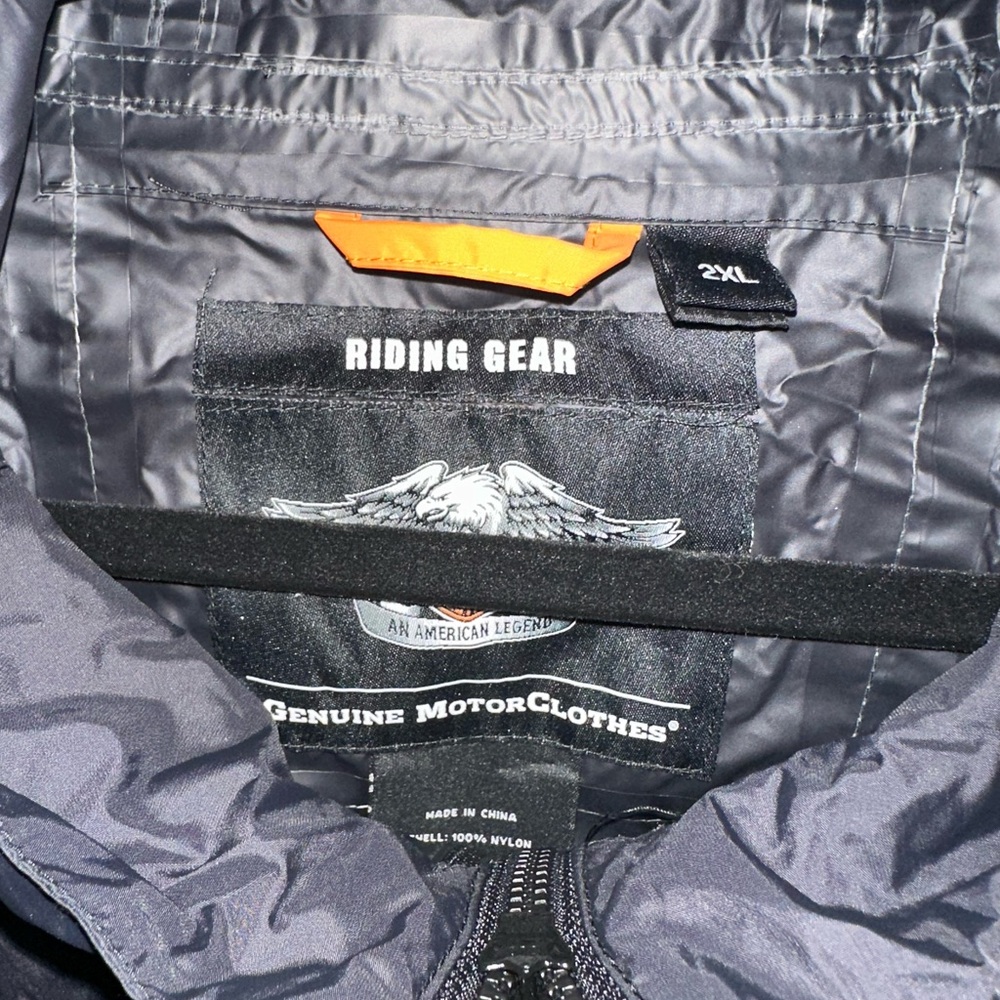 Harley-Davidson Black and Orange Rain Gear(Jacket & Pants) - Picture 3 of 3
